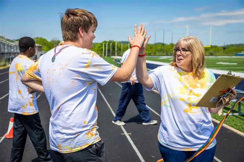 Students participate in the Special Olympics